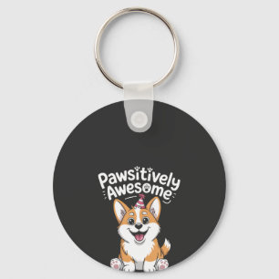 Porte-clés T-shirt pour chien d'anniversaire de Corgi absolum