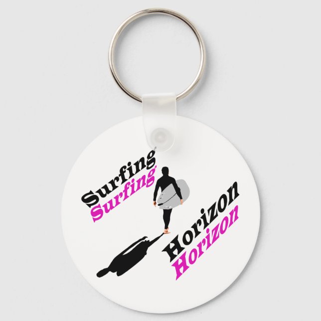 Porte-clés T-shirt pour l'horizon de surf (Recto)