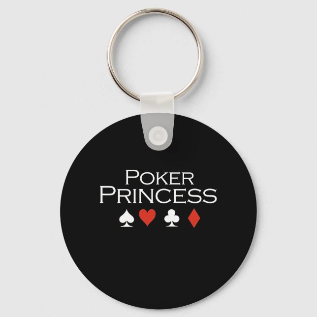 Porte-clés T-shirt Princesse Poker blanc (Recto)