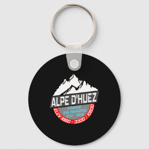 Porte-clés T Shirt Ski Alpe D'huez France Paradis du Ski