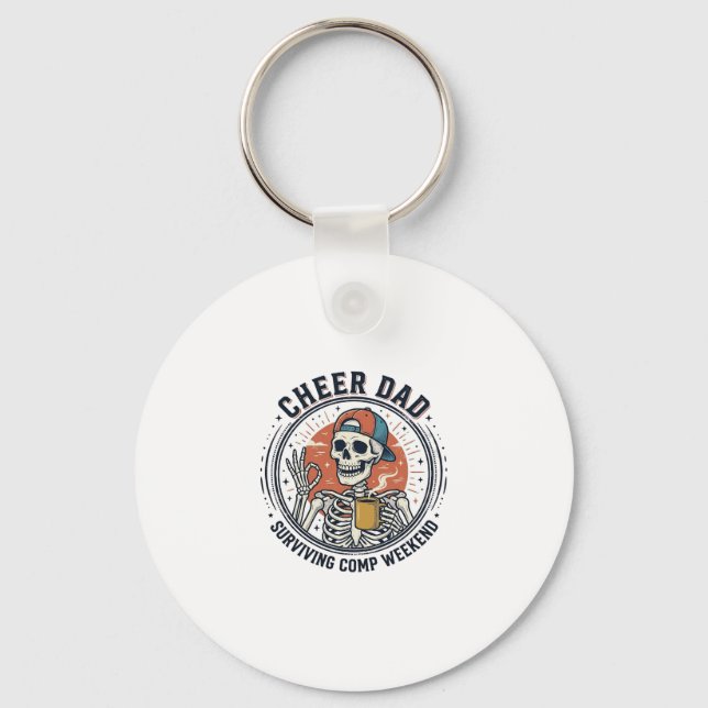 Porte-clés T-shirt squelette de week-end de comp survivant pa (Recto)