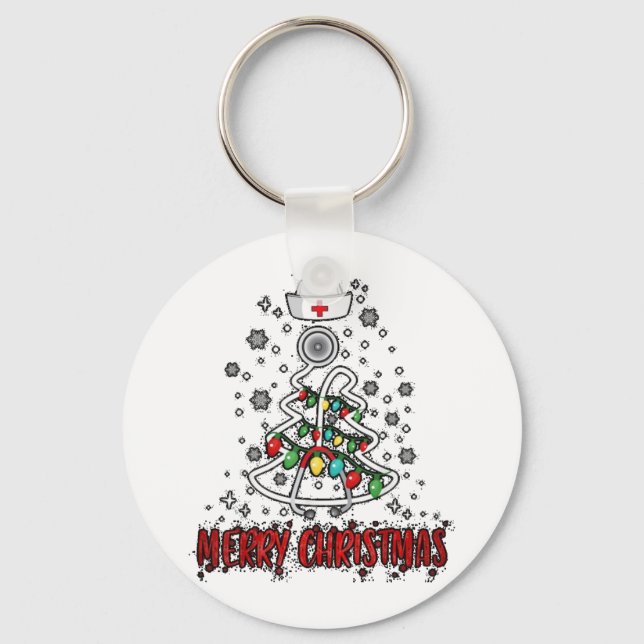 Porte-clés T-shirt Stéthoscope Tree Light (Recto)