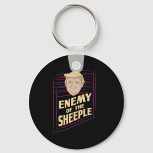 Porte-clés T Shirt Supporter de Trump - Ennemi de la Masse