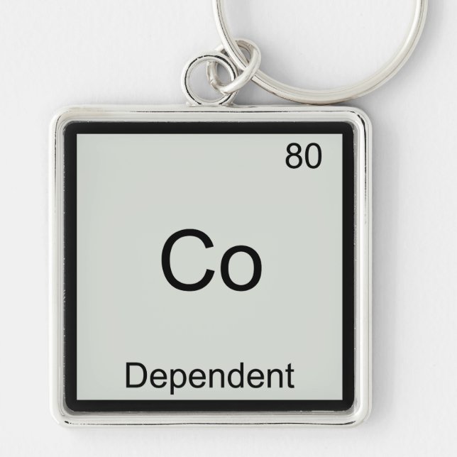 Porte-clés T-shirt symbole d'élément de chimie drôle co-dépen (Devant)