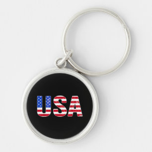 Porte-clés T Shirt USA Drapeau Américain Patriotique Hommes F