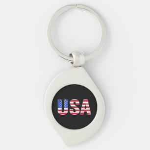 Porte-clés T Shirt USA Drapeau Américain Patriotique Hommes F