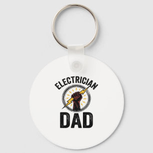 Porte-clés T-shirt vectoriel avec gravure vintage Papa électr