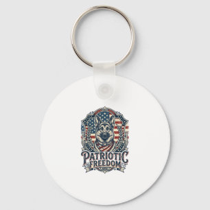 Porte-clés T-shirt vectoriel graphique du berger allemand pat