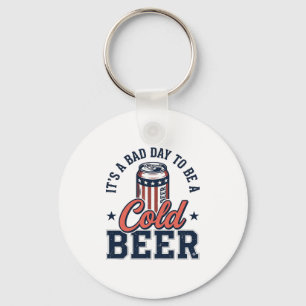 Porte-clés T-shirt vectoriel vintage de bière froide patrioti