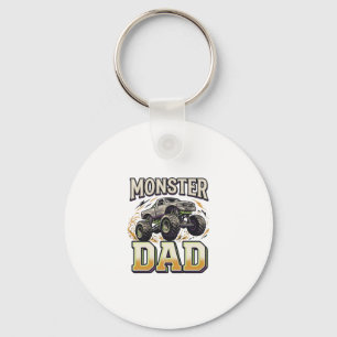 Porte-clés T-shirt vectoriel vintage de camion monstre Papa m