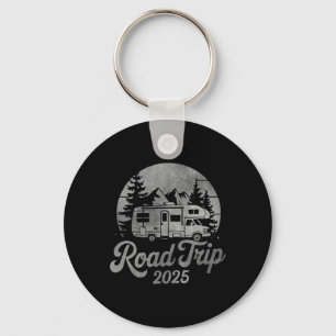 Porte-clés T-shirt vintage en détresse Road Trip 2025 Rv Camp