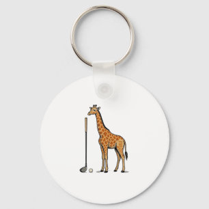 Porte-clés T-Shirt Vintage Gravure Girafe Golf Vector Desi