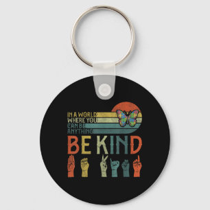 Porte-clés T-shirts Asl Be Kind Au Papillon Garçon Enfant Sen