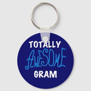 Porte-clés T-shirts bleus et cadeaux de gramme totalement