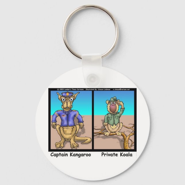 Porte-clés T-shirts Cadeaux Dessin Animé Drôle Kangourous & K (Recto)