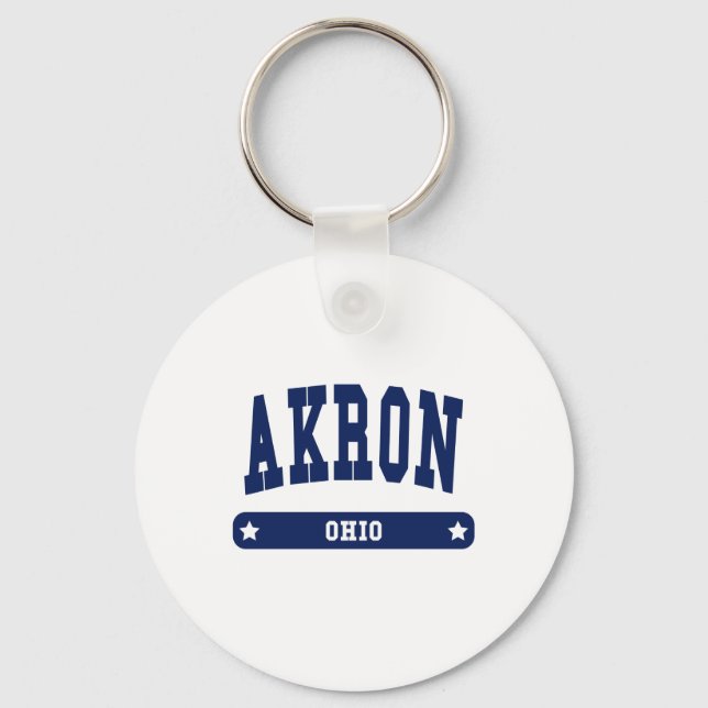 Porte-clés T-shirts de style Akron Ohio College (Recto)