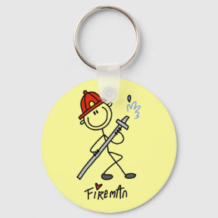 Porte-clés T-shirts et cadeaux basiques de pompier à figure b