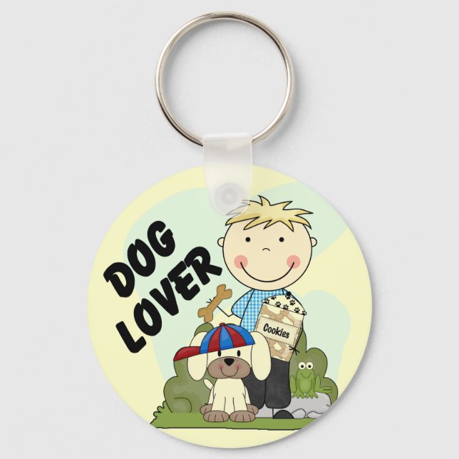 Porte-clés T-shirts et cadeaux blonds de garçon d'amoureux (Recto)