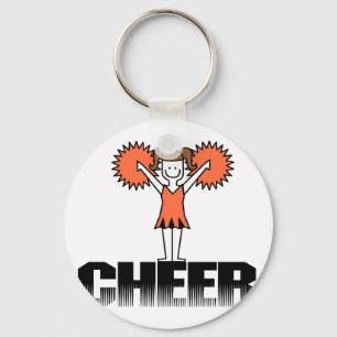 Porte-clés T-shirts et cadeaux Cheerleading oranges