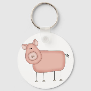 Porte-clés T-shirts et cadeaux Cochon Rose