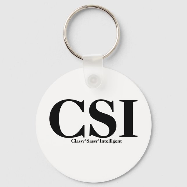 Porte-clés T-shirts et cadeaux CSI. (Recto)