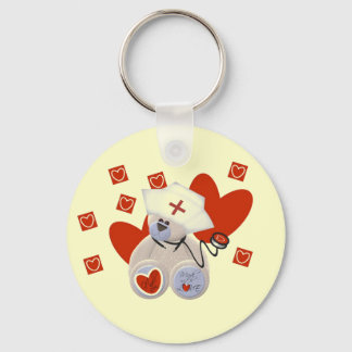 Porte-clés T-shirts et cadeaux d'amour d'infirmière d'ours de