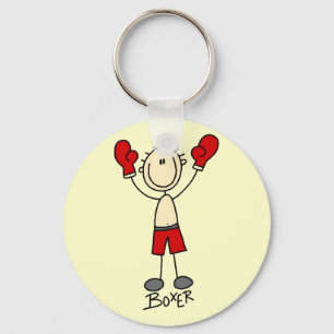 Porte-clés T-shirts et cadeaux de boxe à figure bâton