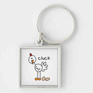 Porte-clés T-shirts et cadeaux de poulet en bonhomme allumett