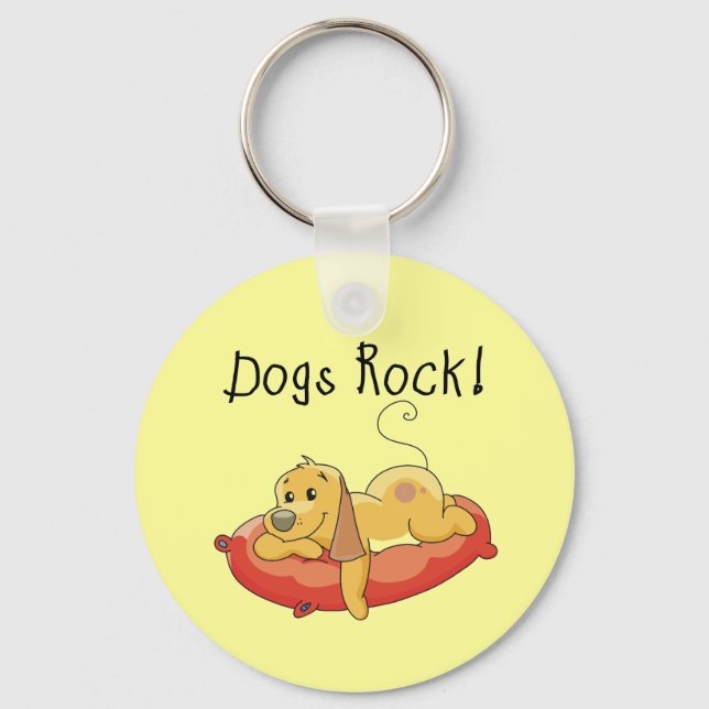 Porte-clés T-shirts et cadeaux de roche de chiens (Recto)