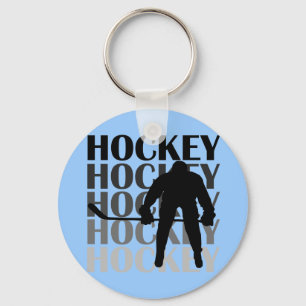 Porte-clés T-shirts et cadeaux de silhouette d'hockey