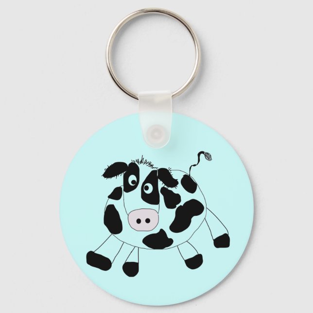 Porte-clés T-shirts et cadeaux de vache à ferme (Recto)