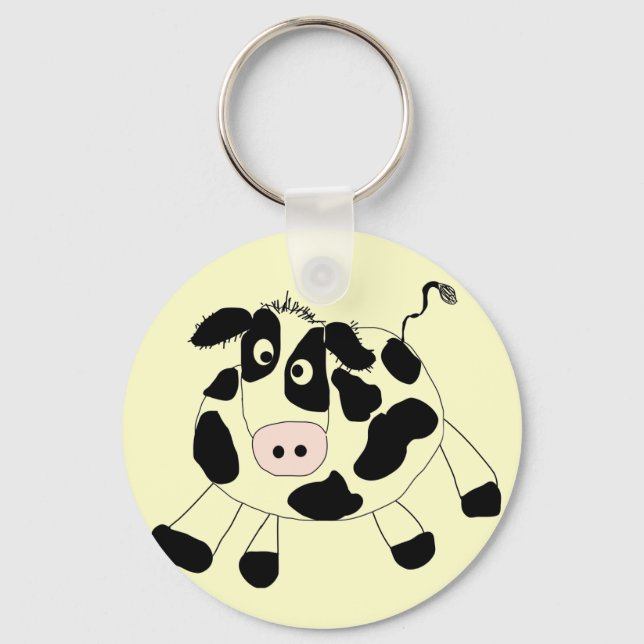 Porte-clés T-shirts et cadeaux de vache à ferme (Recto)