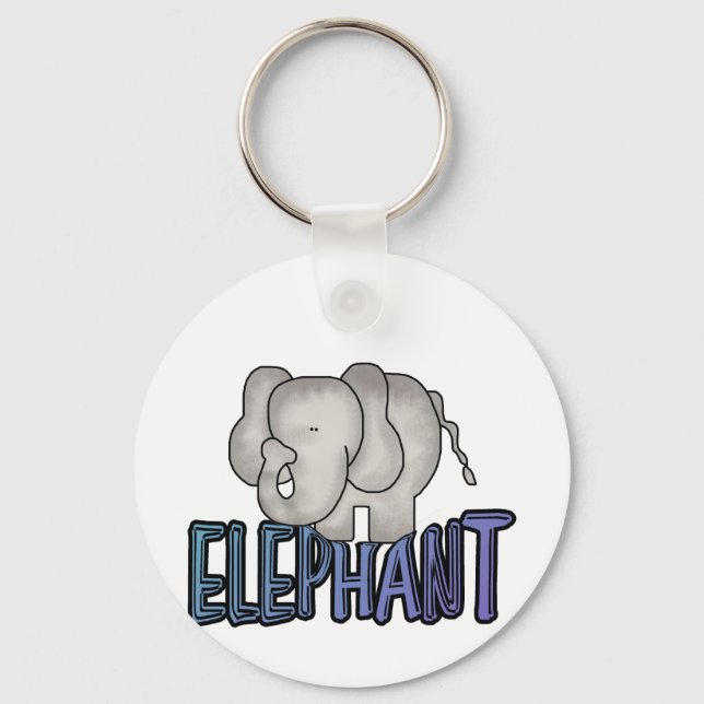 Porte-clés T-shirts et cadeaux d'éléphant (Recto)