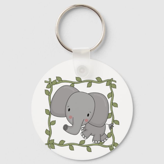 Porte-clés T-shirts et cadeaux d'éléphant de bébé (Recto)