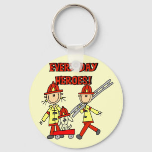 Porte-clés T-shirts et Cadeaux des Héros Pompiers