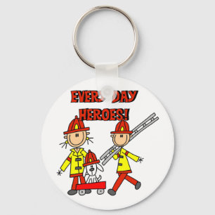 Porte-clés T-shirts et Cadeaux des Héros Pompiers