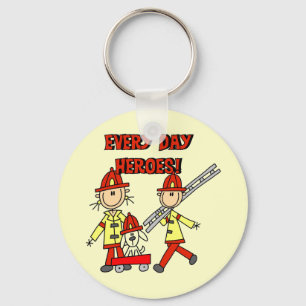 Porte-clés T-shirts et Cadeaux des Héros Pompiers