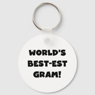 Porte-clés T-shirts et cadeaux des textes de noir de gramme