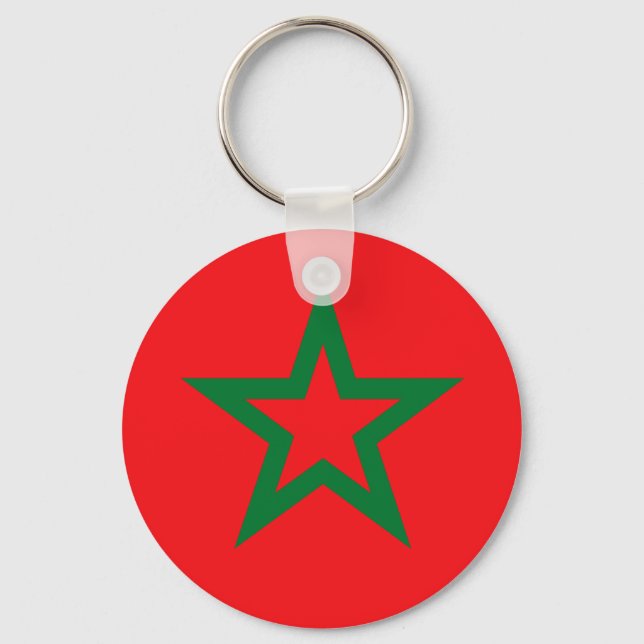 Porte-clés T-shirts et cadeaux du drapeau marocain (Recto)