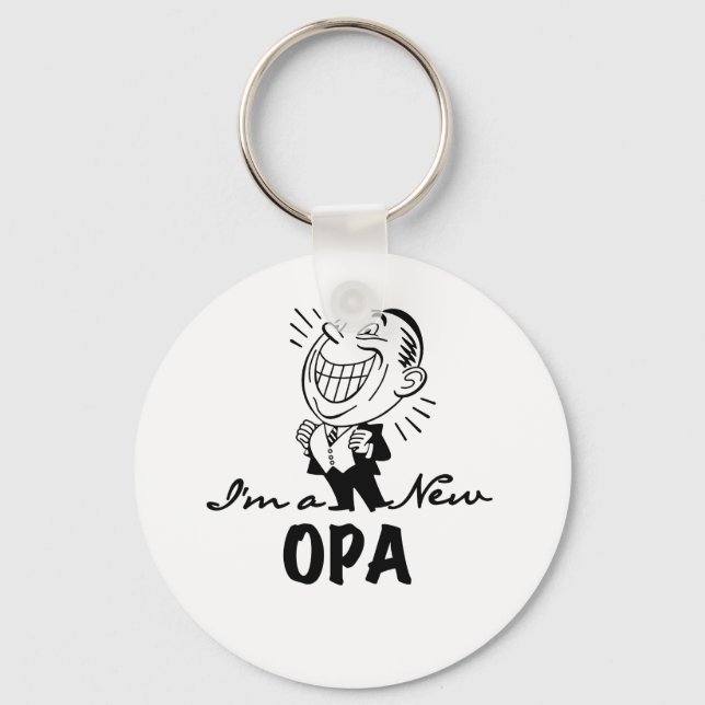 Porte-clés T-shirts et cadeaux en nouvel opa souriants (Recto)