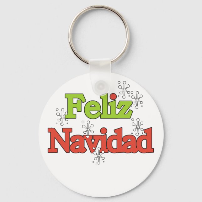 Porte-clés T-shirts et cadeaux Feliz Navidad (Recto)