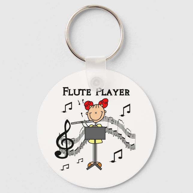 Porte-clés T-shirts et cadeaux Flute Player (Recto)