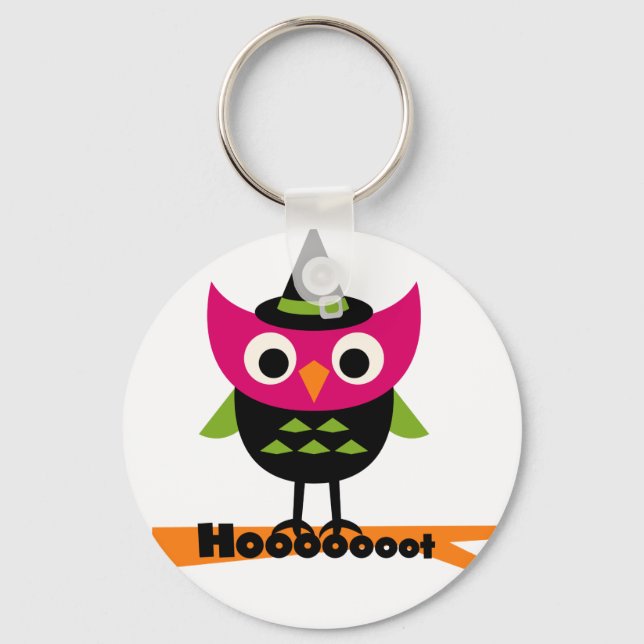 Porte-clés T-shirts et cadeaux Halloween Owl (Recto)