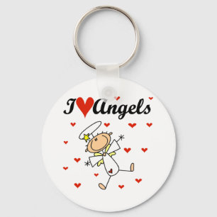 Porte-clés T-shirts et Cadeaux J'aime les Anges