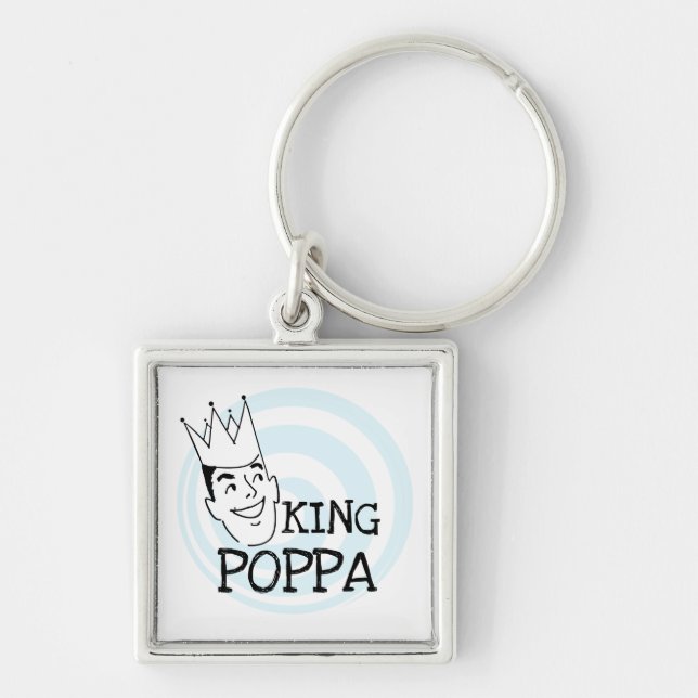 Porte-clés T-shirts et cadeaux King Poppa (Devant)