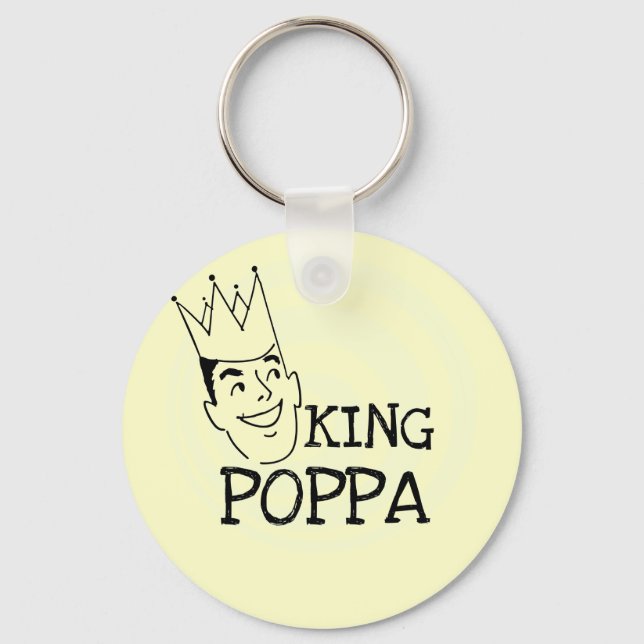 Porte-clés T-shirts et cadeaux King Poppa (Recto)