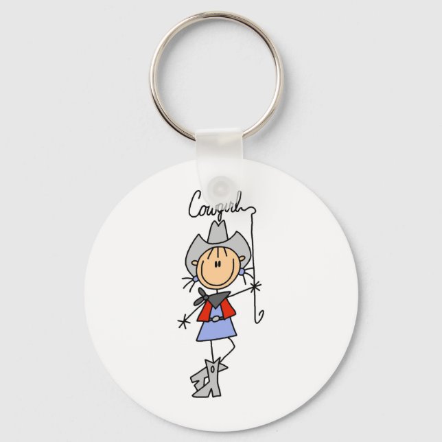 Porte-clés T-shirts et cadeaux Lasso Cowgirl (Recto)