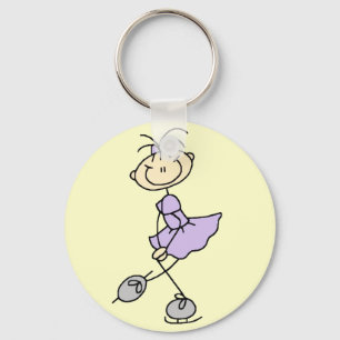 Porte-clés T-shirts et cadeaux lilas de patineur artistique