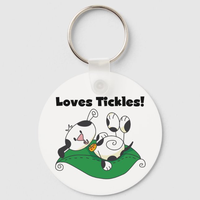 Porte-clés T-shirts et cadeaux Loves Tickles (Recto)