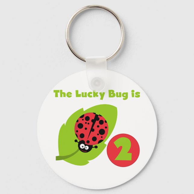 Porte-clés T-shirts et cadeaux Lucky Bug 2e anniversaire (Recto)